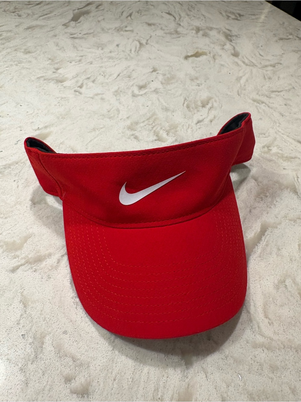 Nike Red Performance Visor with White Swoosh